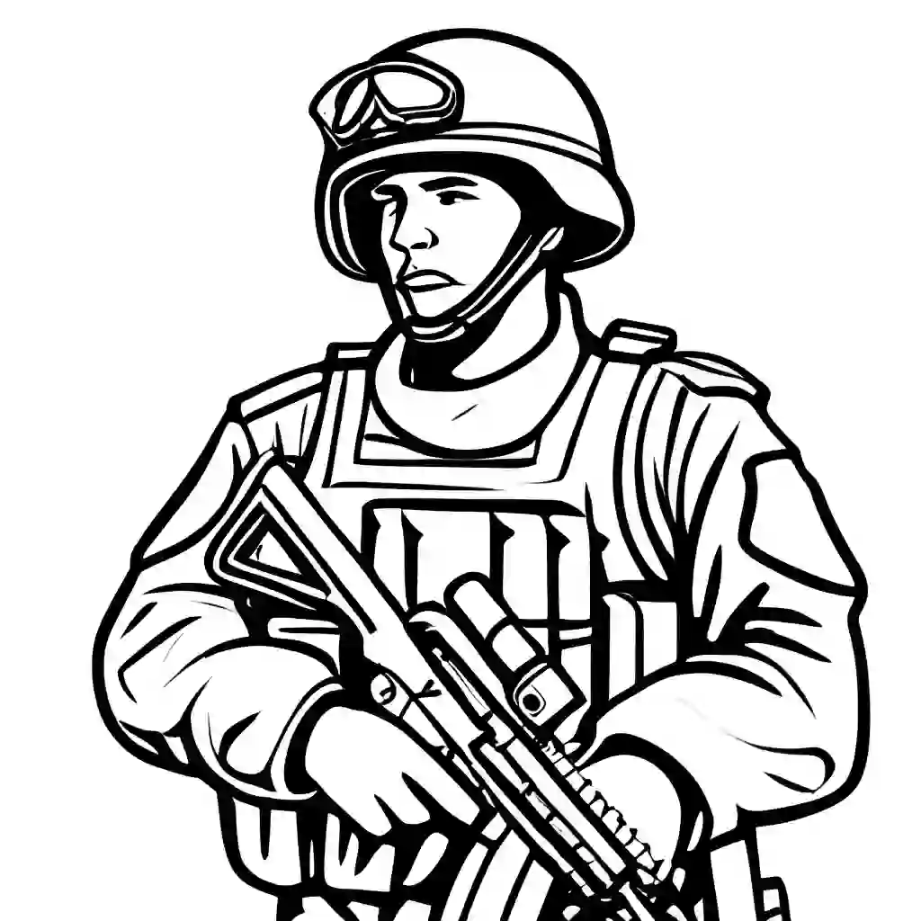 Soldier coloring pages